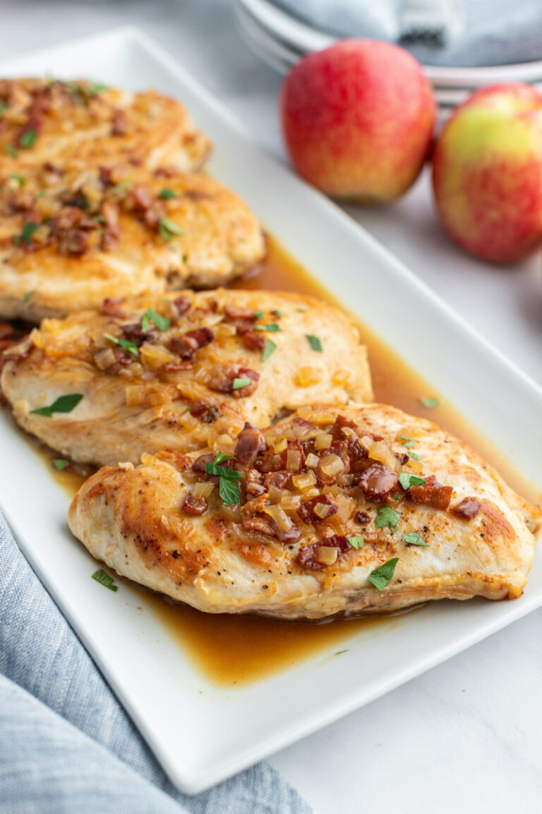 Chicken with Cider and Bacon Sauce Recipe Girl