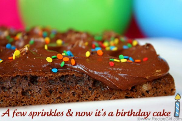 Healthy Chocolate Cake - recipe from RecipeGirl.com