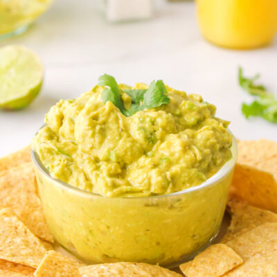 citrus guacamole in a bowl