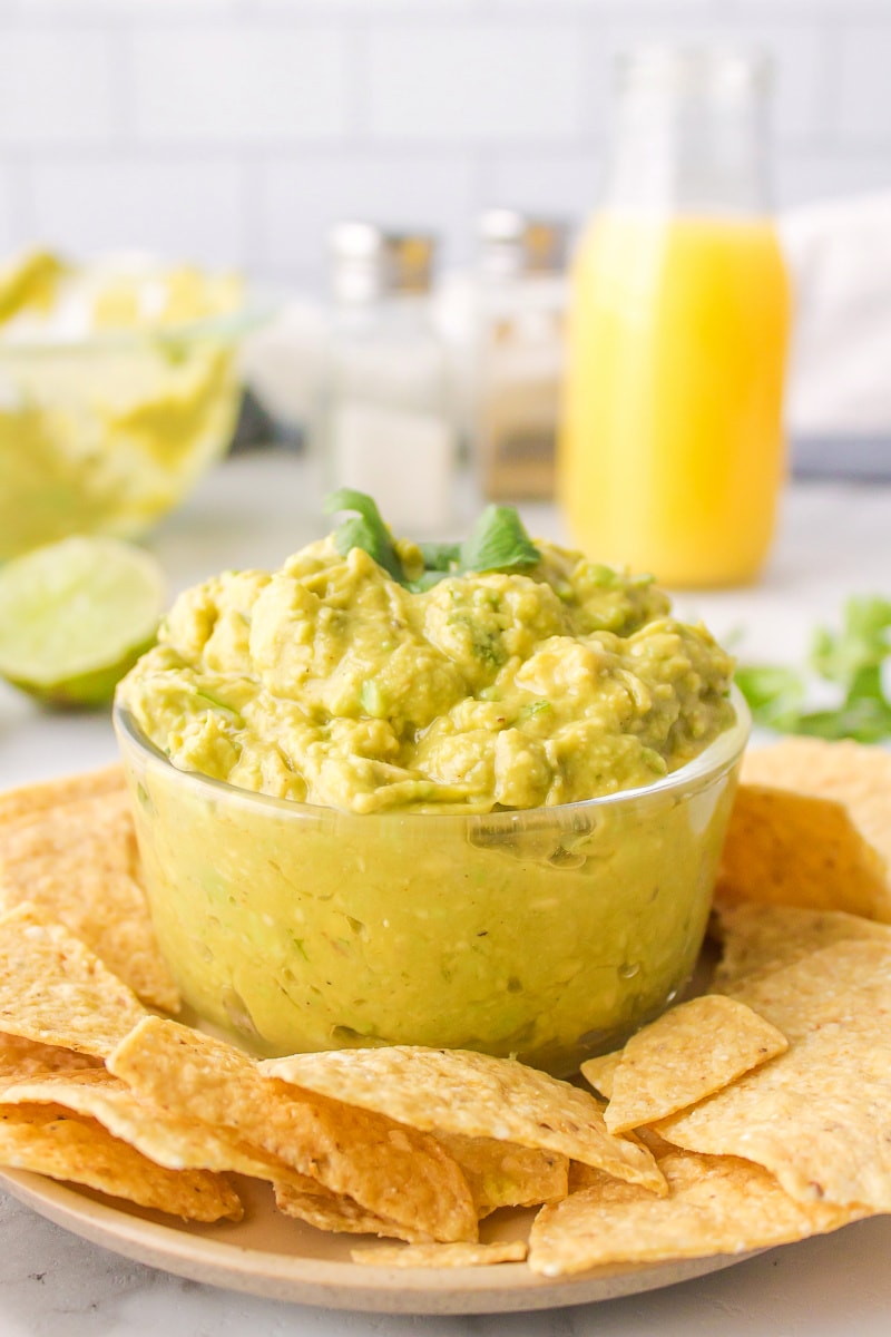 citrus guacamole in a bowl