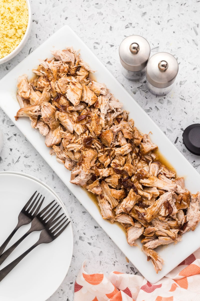 platter of crockpot cranberry pork roast