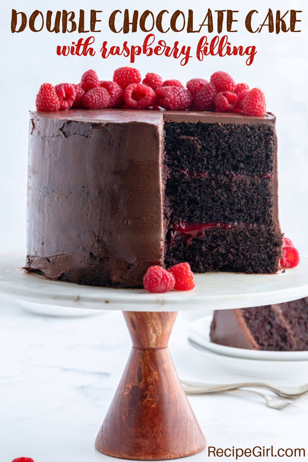 Double Chocolate Cake with Raspberry Filling - Recipe Girl