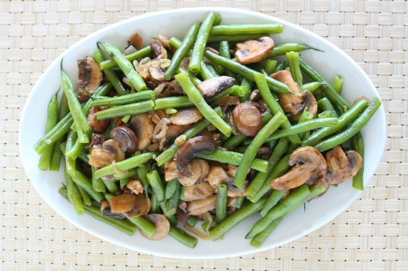 Green Beans with Mushrooms and Shallots Image