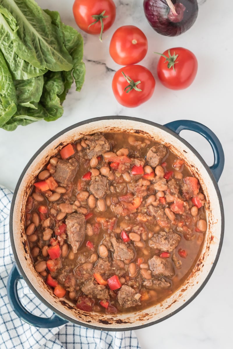 pot of kick off chili