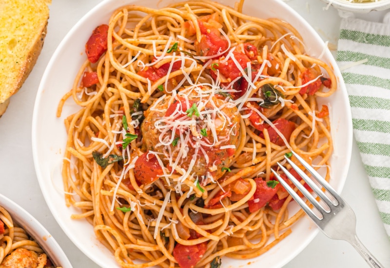Spaghetti with Turkey Meatballs