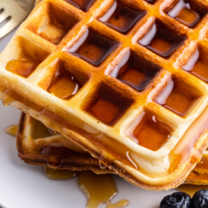 waffles with syrup