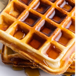 pinterest image for sweet milk waffles