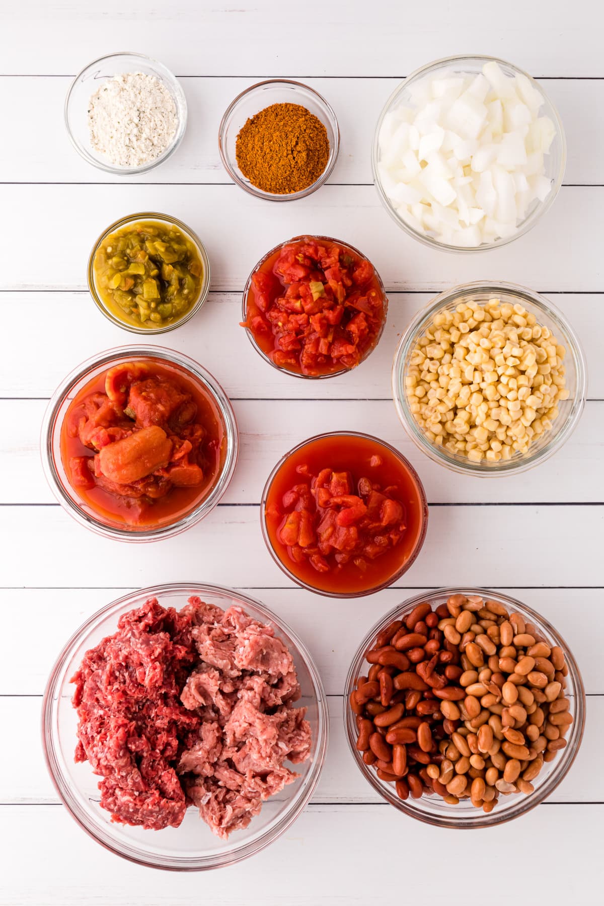 ingredients displayed for making taco soup