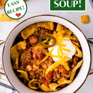 pinterest image for taco soup