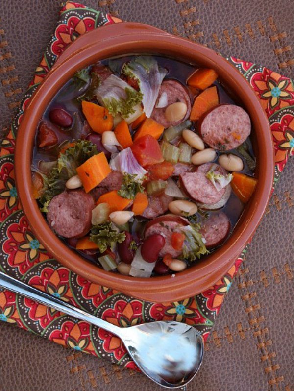 Slow Cook Tuscan Sausage and Bean Soup - Recipe Girl