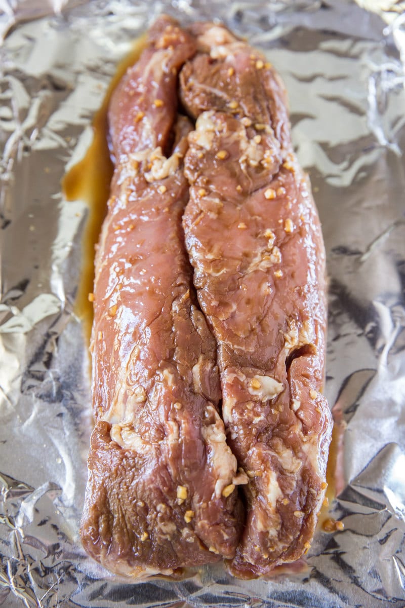 Teriyaki Pork ready for the oven