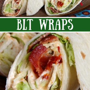 pinterest image for blt wraps