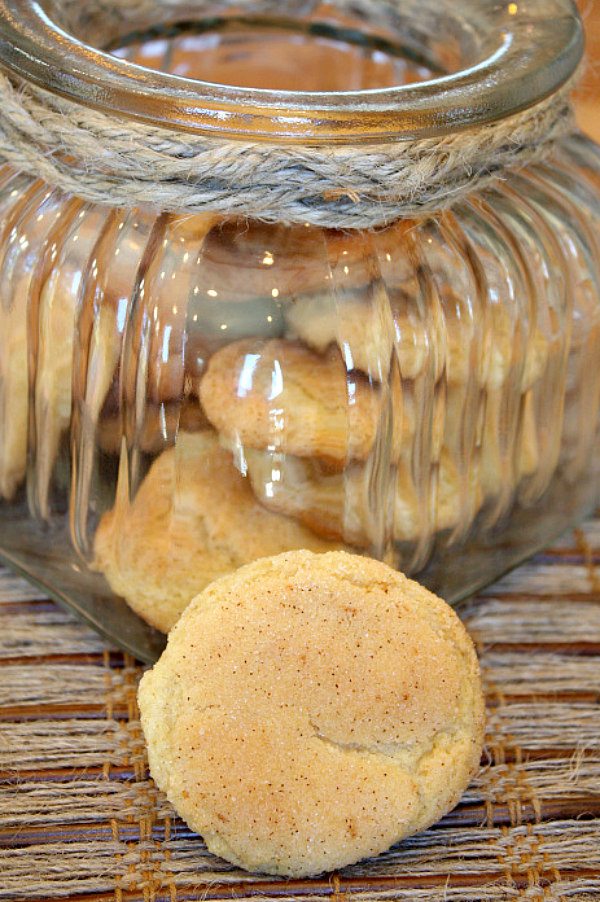 Brown Butter Snickerdoodles in a jar