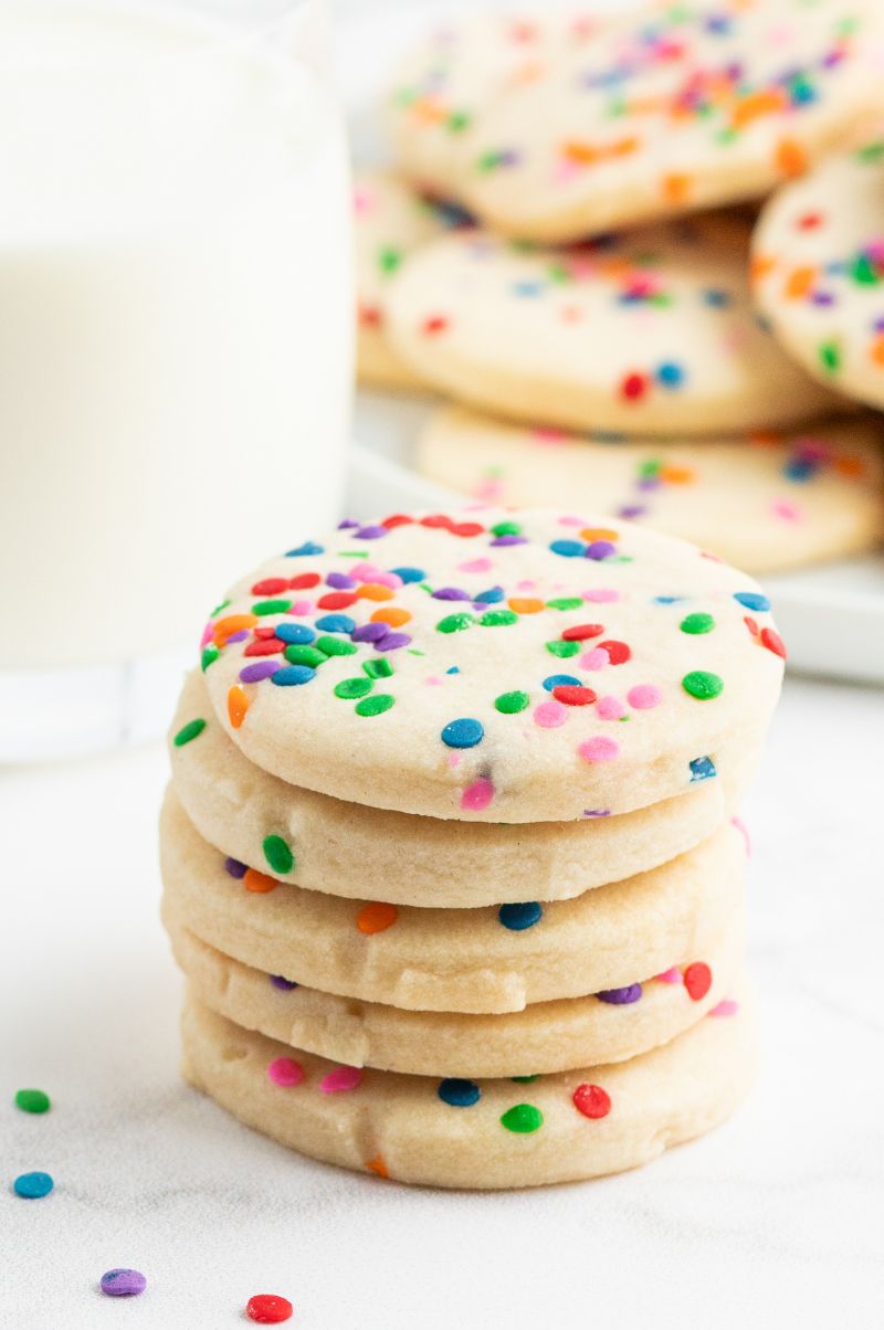 stack of shortbread cookies