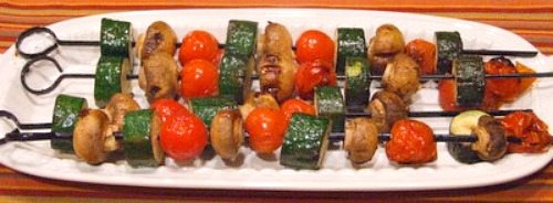chipotle- glazed vegetable kabobs