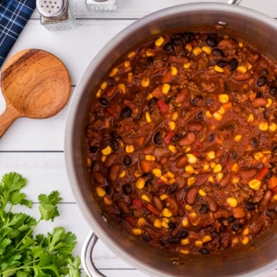 confetti chili in a pot