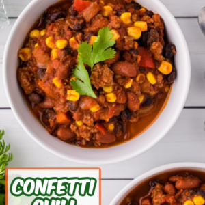 pinterest image for confetti chili