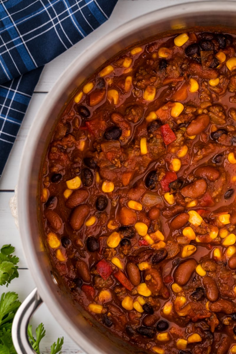 confetti chili in a pot