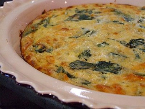 Crustless Spinach and Cheese Quiche