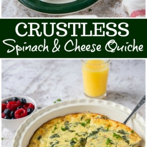 crustless spinach and cheese quiche