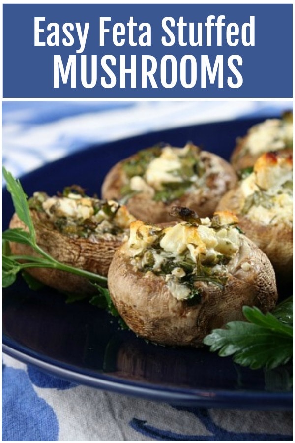 Feta Stuffed Mushrooms