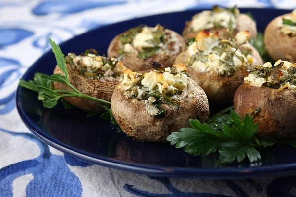 Feta Stuffed Mushrooms