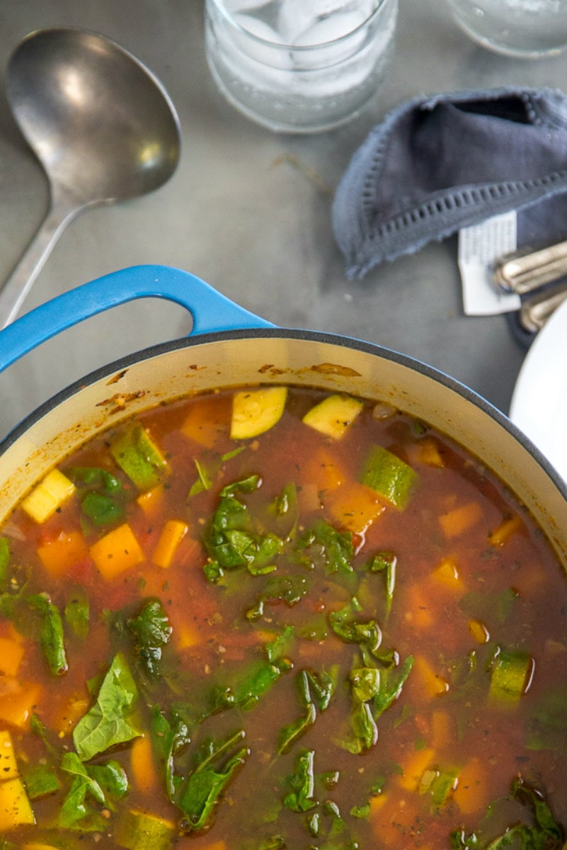 pot of Easy Italian Vegetable Soup