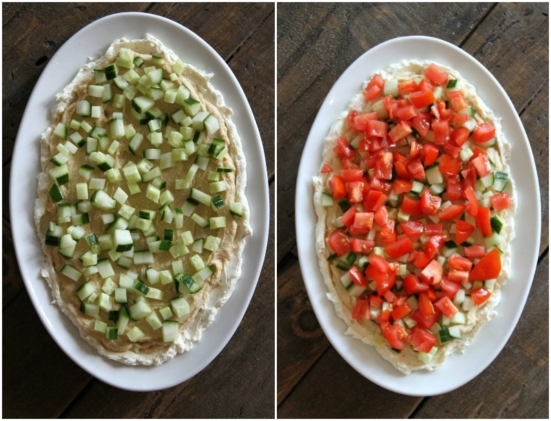 making layered Greek dip