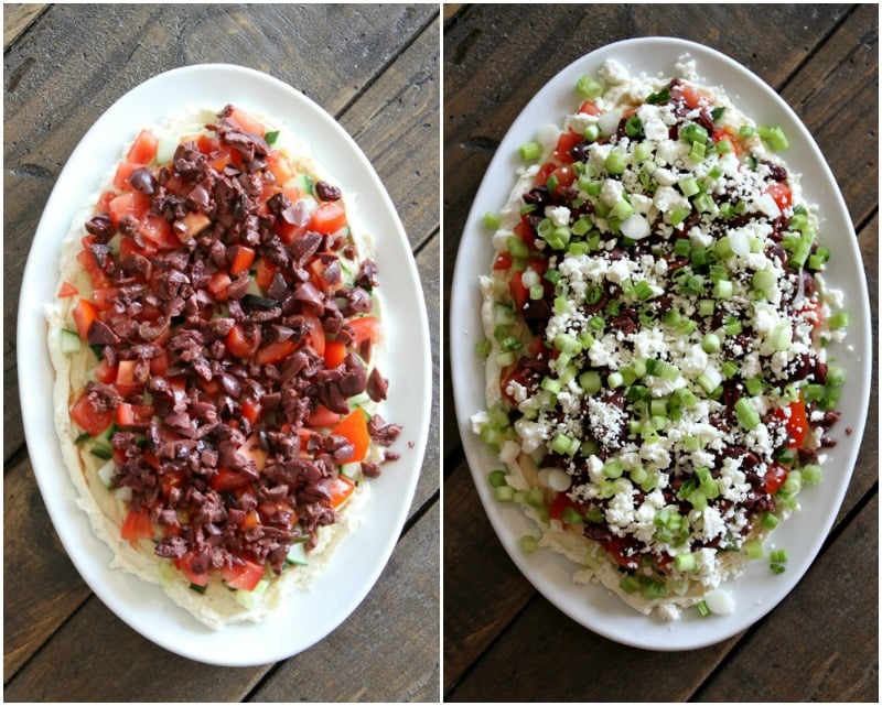 making layered Greek dip