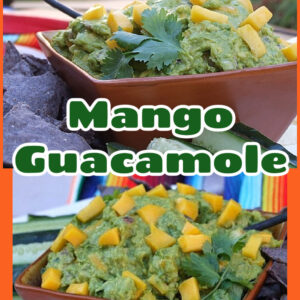 pinterest image for mango guacamole
