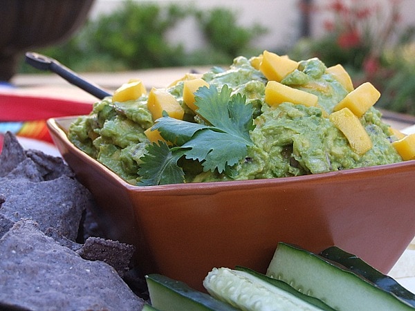 Mango Guacamole in a bowl