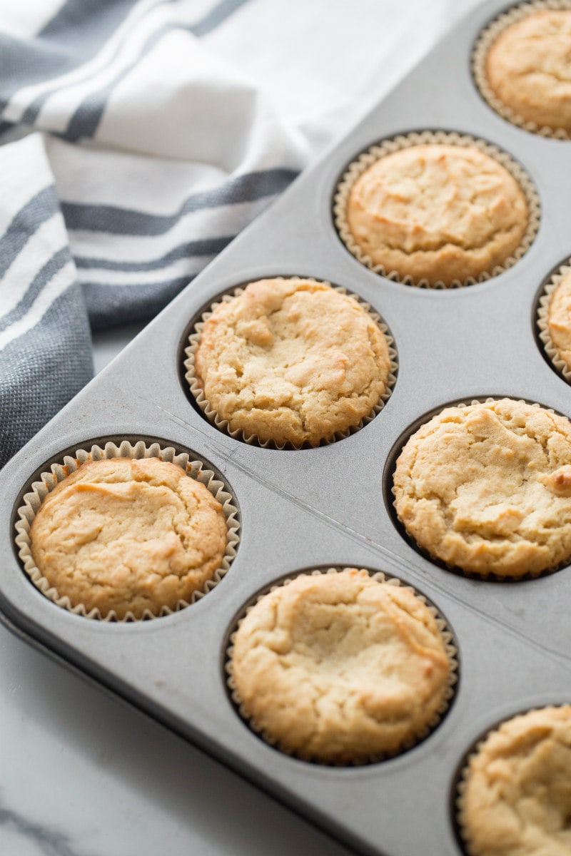 Peanut Butter Cookie Cupcakes in baking pan