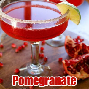 pinterest image for pomegranate margaritas