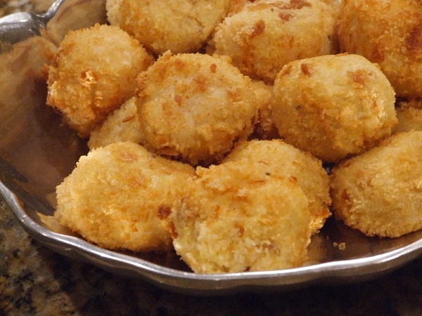 risotto croquettes in a bowl
