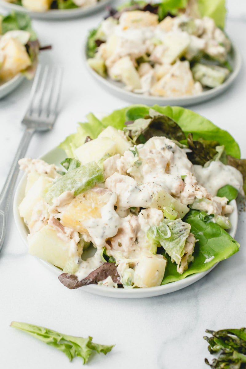 Roasted Chicken Salad in Lettuce Leaves