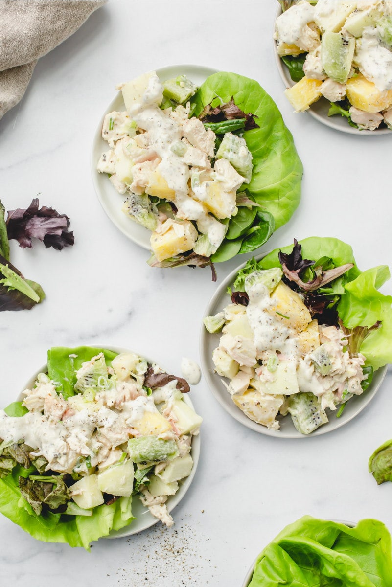 Roasted Chicken Salad in Lettuce Leaves