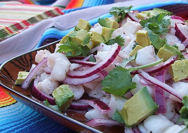 Salt and Pepper Ceviche in a bowl