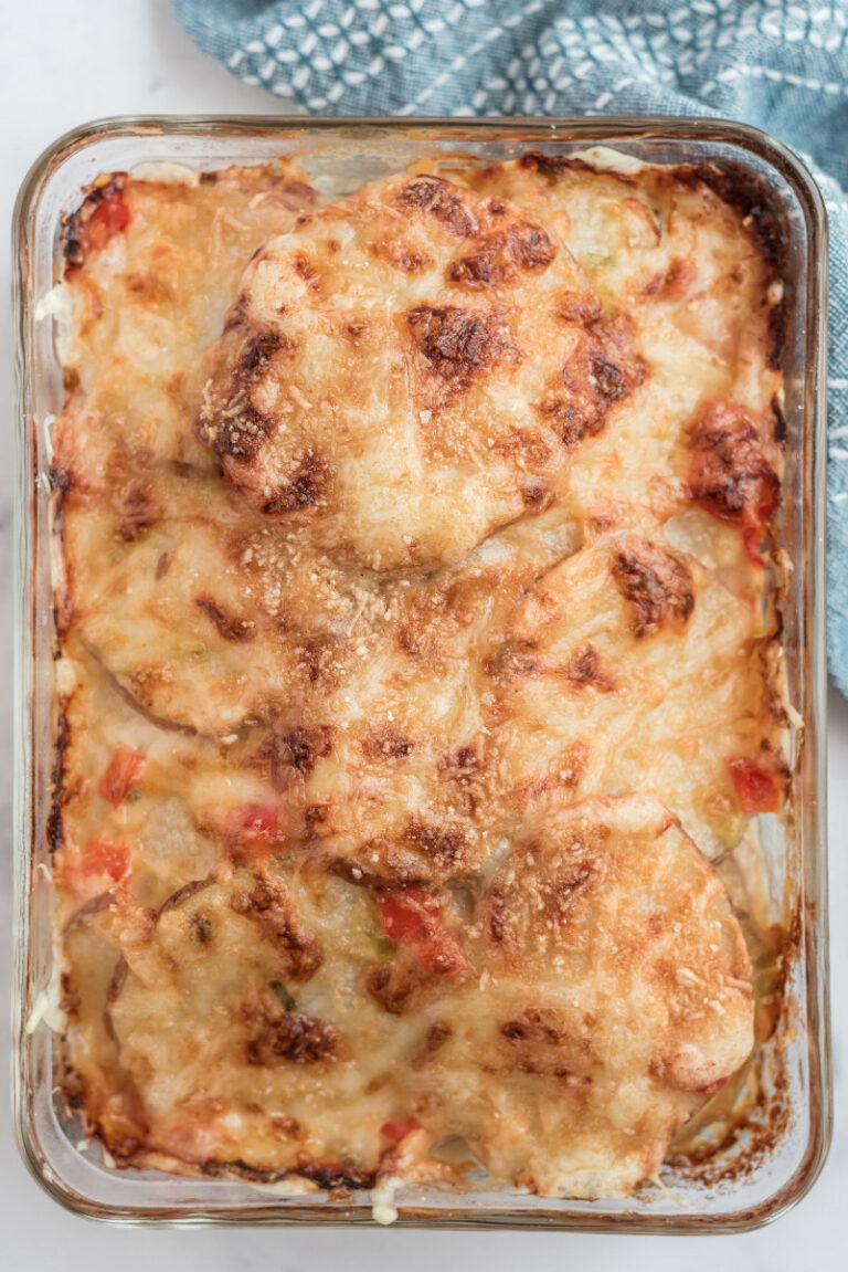 Scalloped Potatoes with Peppers and Swiss Cheese Recipe Girl