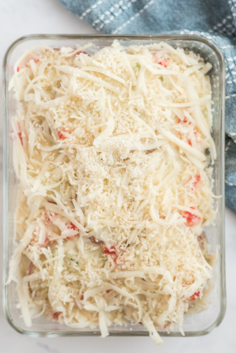 scalloped potatoes ready for the oven