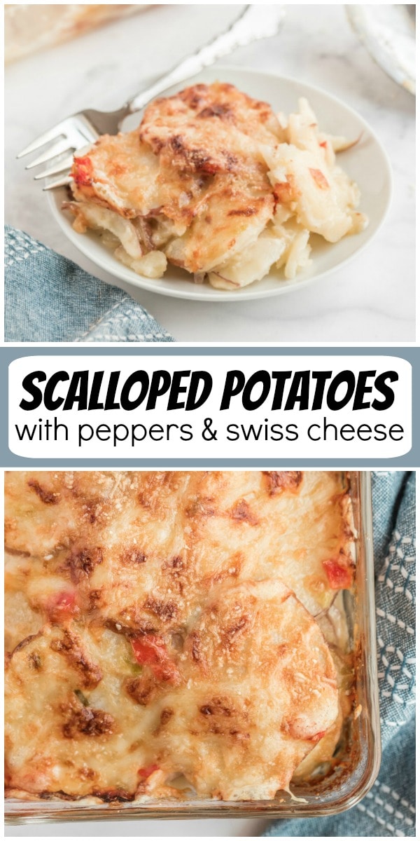 Scalloped Potatoes with Peppers and Swiss Cheese Recipe Girl