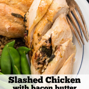 pinterest image for slashed chicken