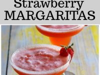 pinterest collage image for strawberry margaritas