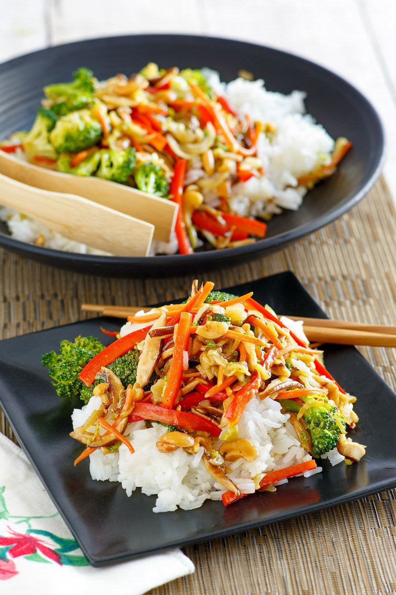 serving of Asian Vegetable Stir Fry