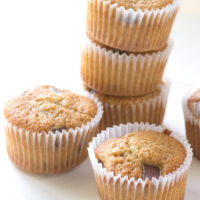 chocolate chunk cookie cupcakes displayed