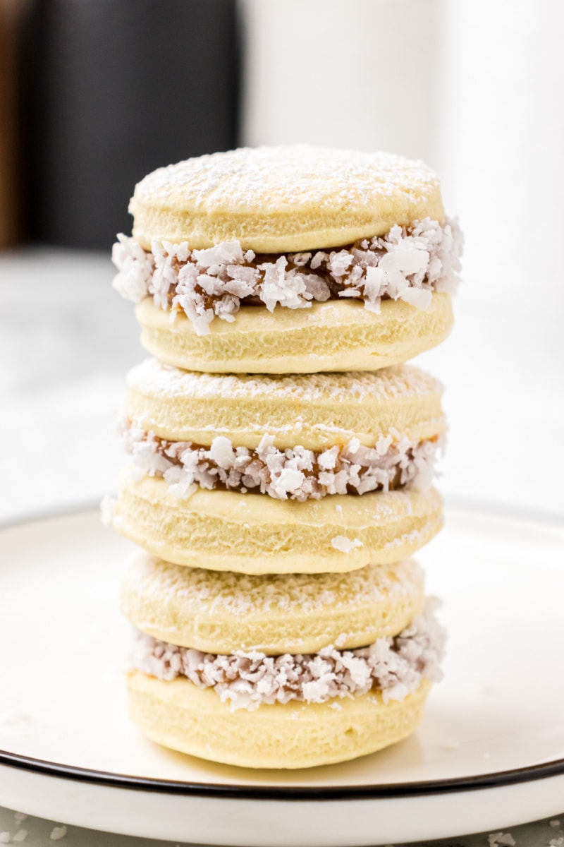 stack of three alfajores