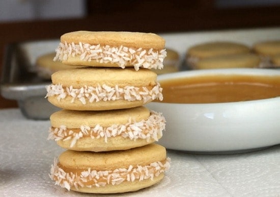 stack of alfajores