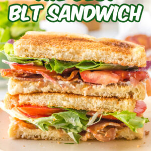 pinterest image for the best blt sandwich