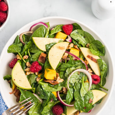 baby spinach salad with warm citrus bacon vinaigrette