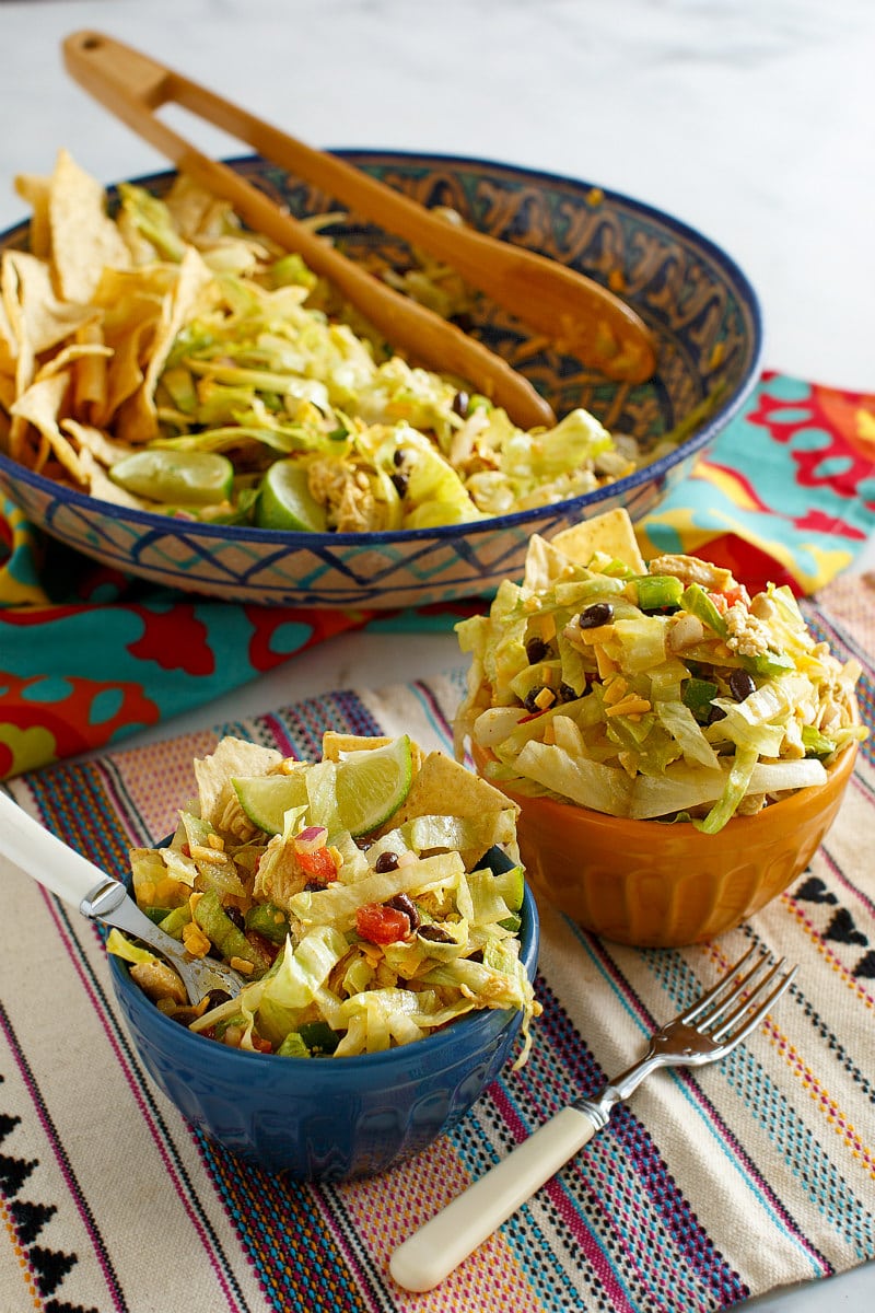 serving of Black Bean Taco Salad