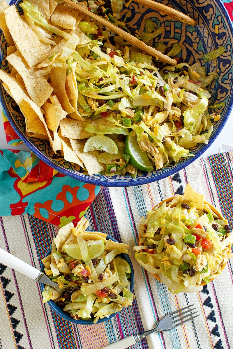 serving of Black Bean Taco Salad